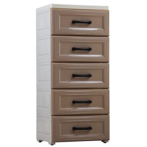 Tủ Kéo Nhiều Ngăn 5 Tầng Nhựa Màu Nâu Mini Tiện Lợi Nhập Khẩu