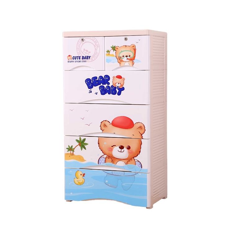 Tủ Kéo Nhựa 6 Ngăn Họa Tiết Hoạt Hình Dễ Thương Nhập Khẩu Tủ Kéo Nhựa 6 Ngăn Họa Tiết Hoạt Hình Dễ Thương Nhập Khẩu - hình 3